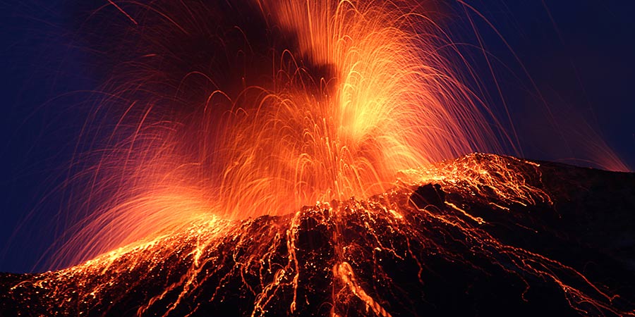 Cruising to the volcanic island of Stromboli