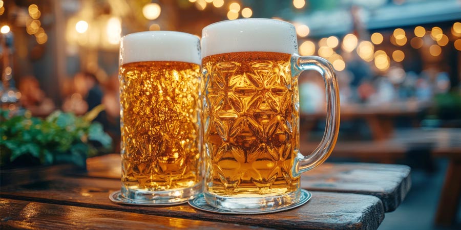 Tasting authentic Bavarian beer